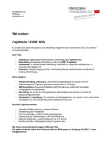 PIANORM Innenausbau AG PIANORM Innenausbau AG